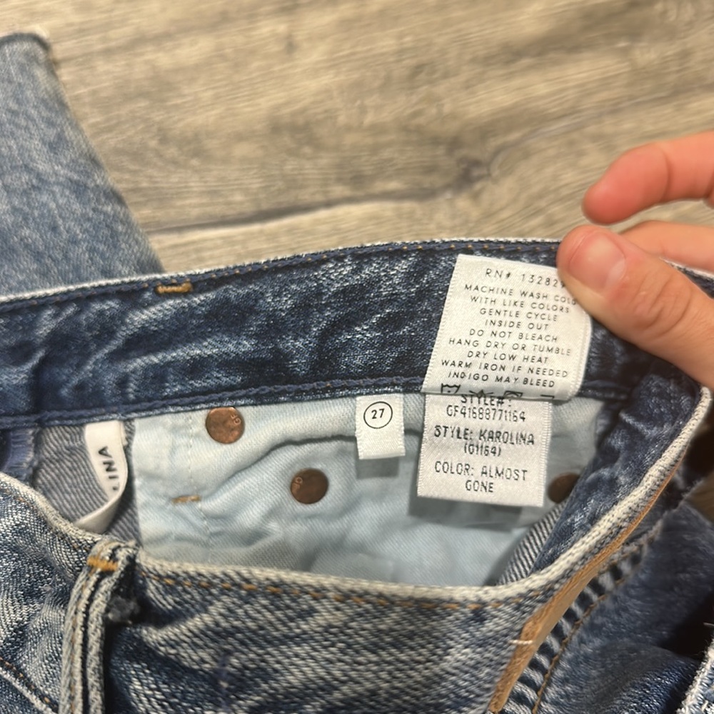 • GRLFRND • Women’s Karolina High Rise Skinny Almost Gone Blue 27 - Picture 7 of 7